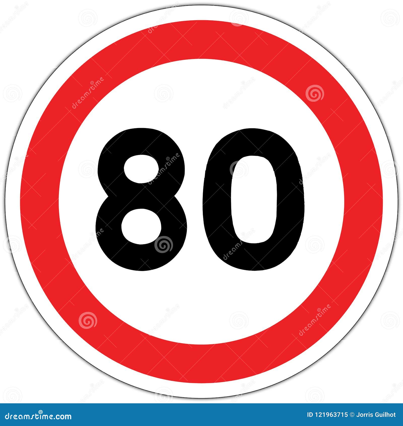 panneau de signalisation routier en france: limitation ÃÂ  80 km/h